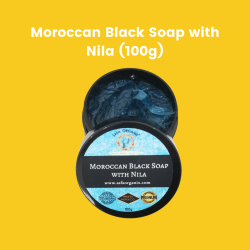 Moroccan Black Soap with Nila (100g)